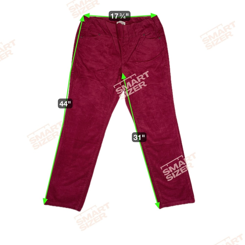Coldwater Creek Pants Womens 16 Burgundy Corduroy Straight Leg Stretch Casual - Picture 3 of 10